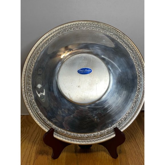 A Flipped Silver-Plated, Reed & Barton tray with /Transfers & Gold Detail - Picture 5 of 10